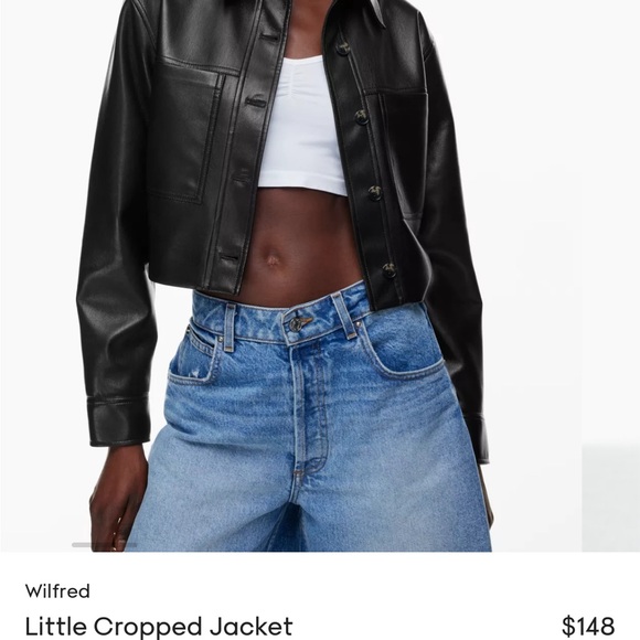 Brand new Aritzia cropped leather shirt - Picture 5 of 5